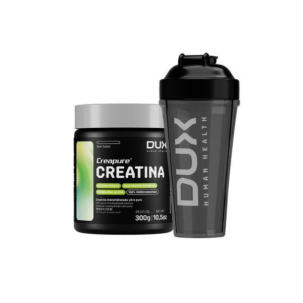 CREATINA (100% Creapure®) - POTE 300g + COQUETELEIRA Sabor Natural