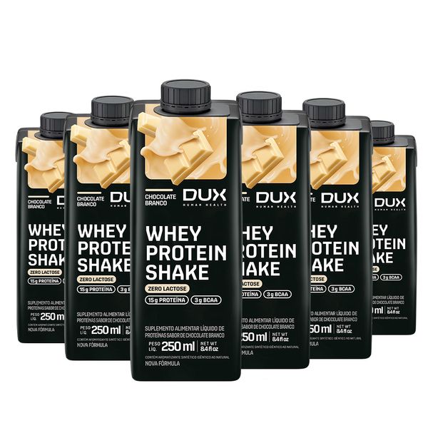 Kit 12 Whey Protein Shake Chocolate Branco